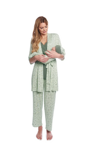 Everly Grey | 5-Piece Pajama Set | Sage Doodle