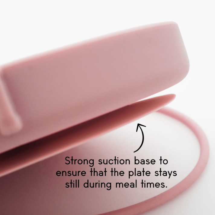 DropLess Plate | Silicone Suction Plate with Utensil Attachment