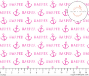 Sugar + Maple | Personalized Blanket | Pink Anchor