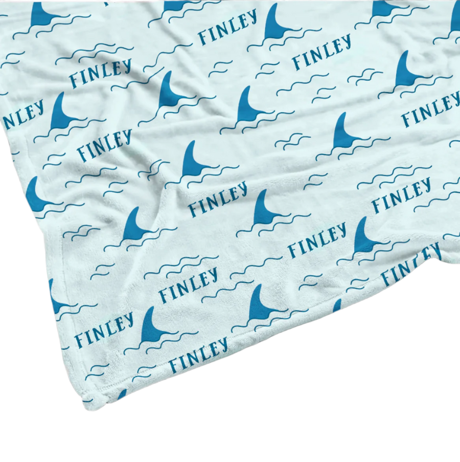 Sugar + Maple | Personalized Blanket | Shark Fin