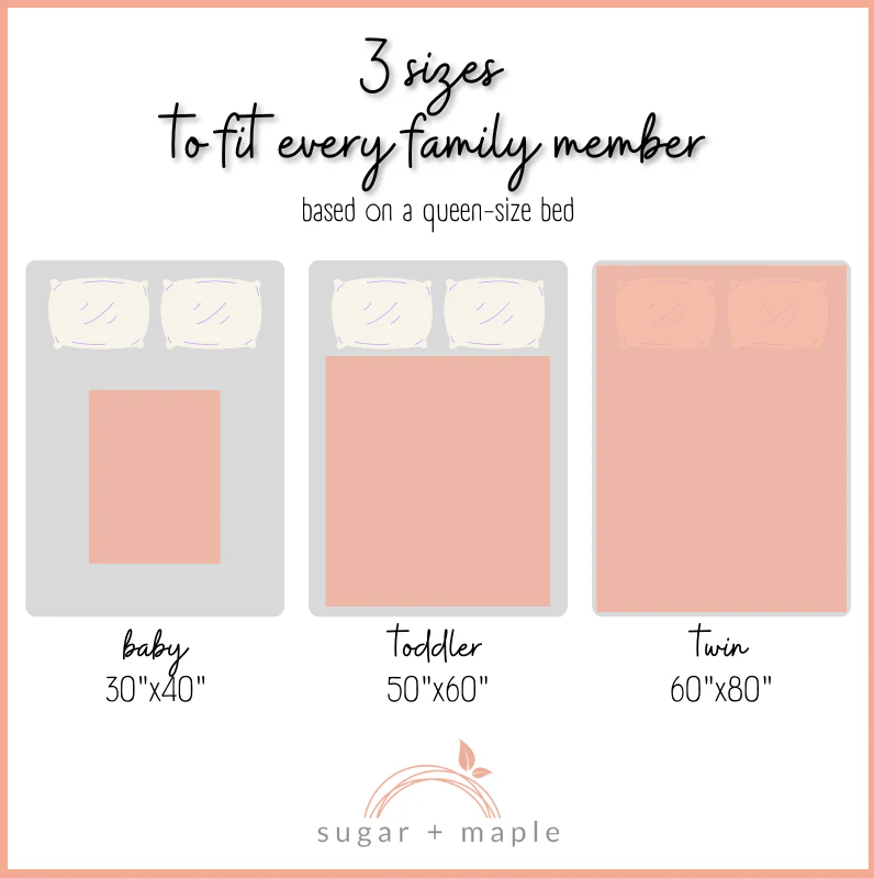 Sugar + Maple | Personalized Blanket | Peach Peonies