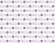 Sugar + Maple | Plush Minky Fleece Personalized Blanket | Flower Icon Repeating Name