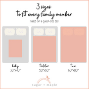 Sugar + Maple | Plush Minky Fleece Personalized Blanket | Neutral Ombre