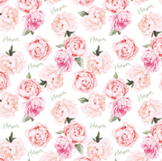 Sugar + Maple Personalized Bib | Peonies