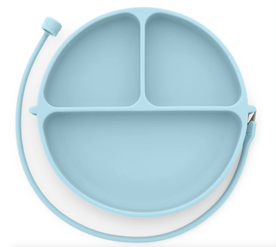 DropLess Plate | Silicone Suction Plate with Utensil Attachment