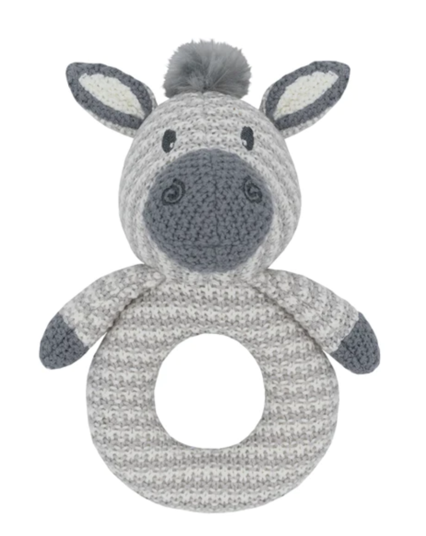 Living Textiles | Whimsical Knit Rattle | Zac Zebra