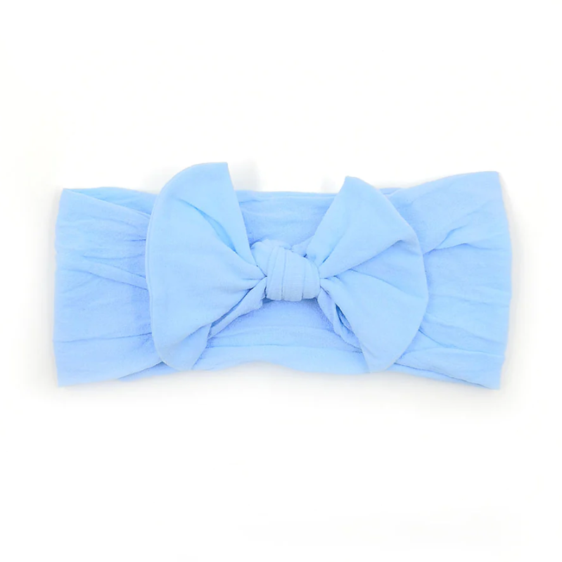 Sugar + Maple | Classic Bow Headband | Light Blue