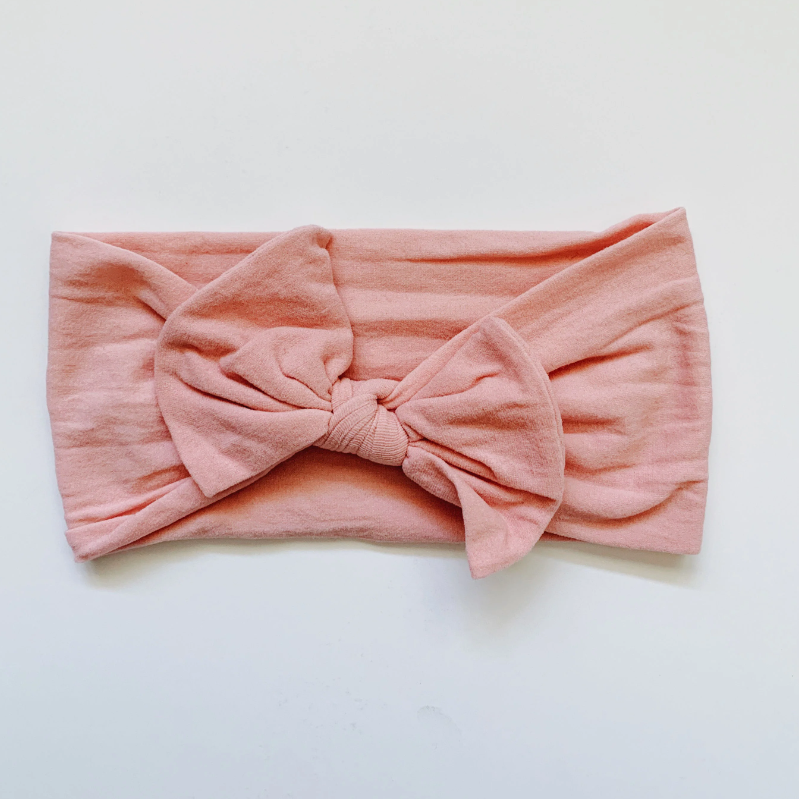 Sugar + Maple | Classic Bow Headband | Blush