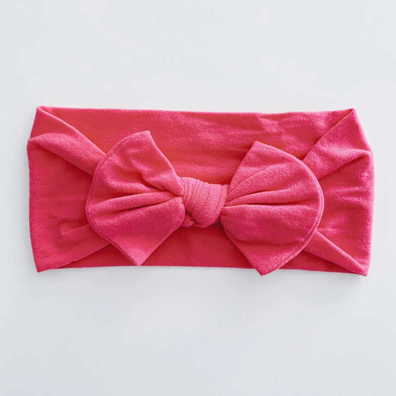 Sugar + Maple | Classic Bow Headband | Hot Pink