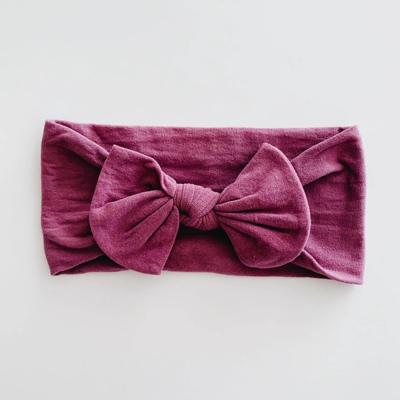 Sugar + Maple | Classic Bow Headband | Magenta