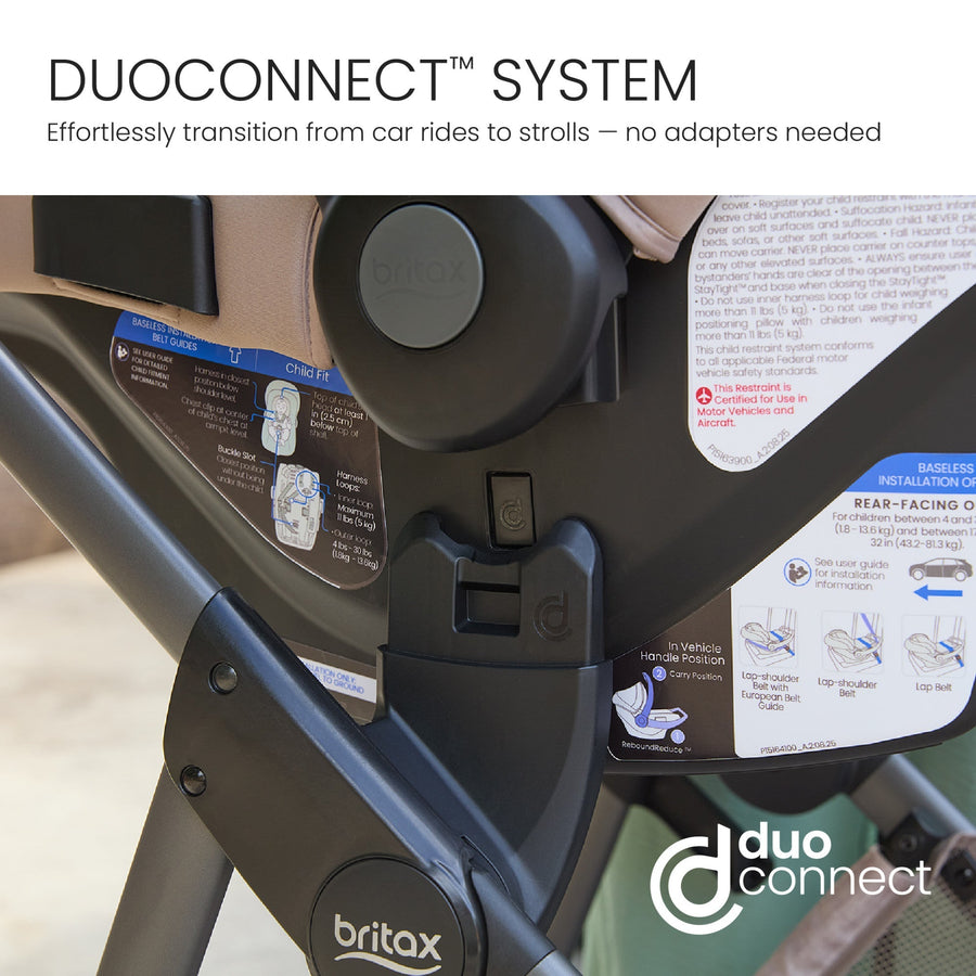 Britax Phases Travel System with Arbor Infant Car Seat + StayTight Base