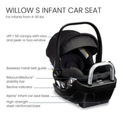 Britax Prism Full-Size Travel System with Willow S Infant Car Seat + Alpine Base