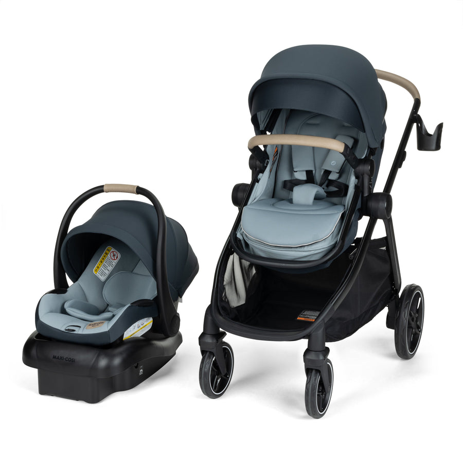maxi cosi travel systems Maxi-Cosi Zelia Pro 5-in-1 Modular Travel System SeaScape