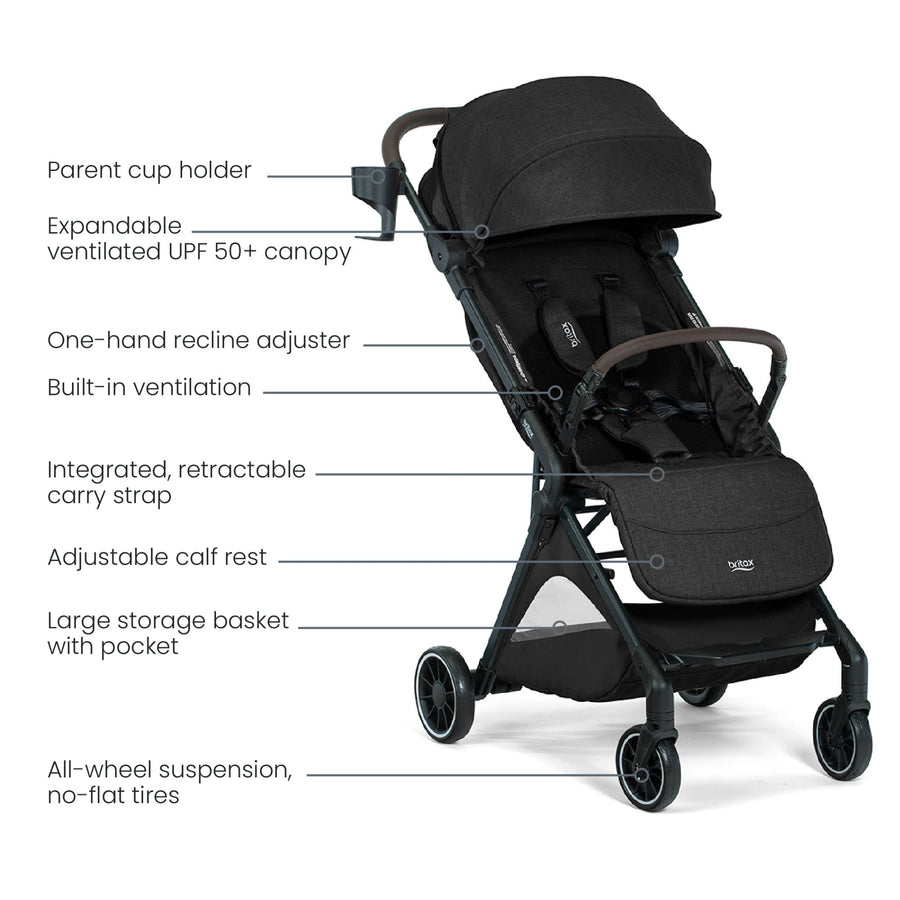 Britax Juniper+ Compact Stroller with One-Hand RapidFold