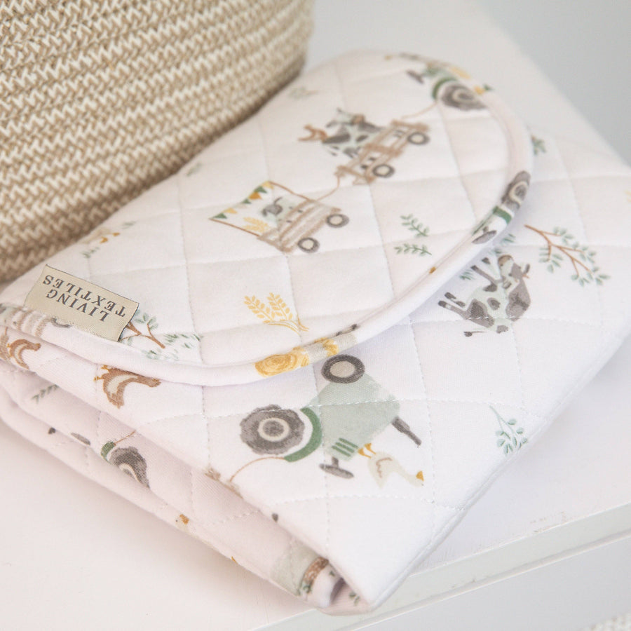 Living Textiles | Waterproof Travel Change Mat - Tractor Ride
