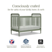 Namesake Liberty 3-in-1 Convertible Spindle Crib with Toddler Bed Conversion Kit