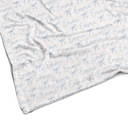 Sugar + Maple Plush Minky Fleece Personalized Blanket | Ballerina Bows