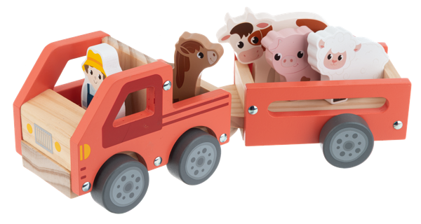Baby Ganz | Wooden Tractor Playset
