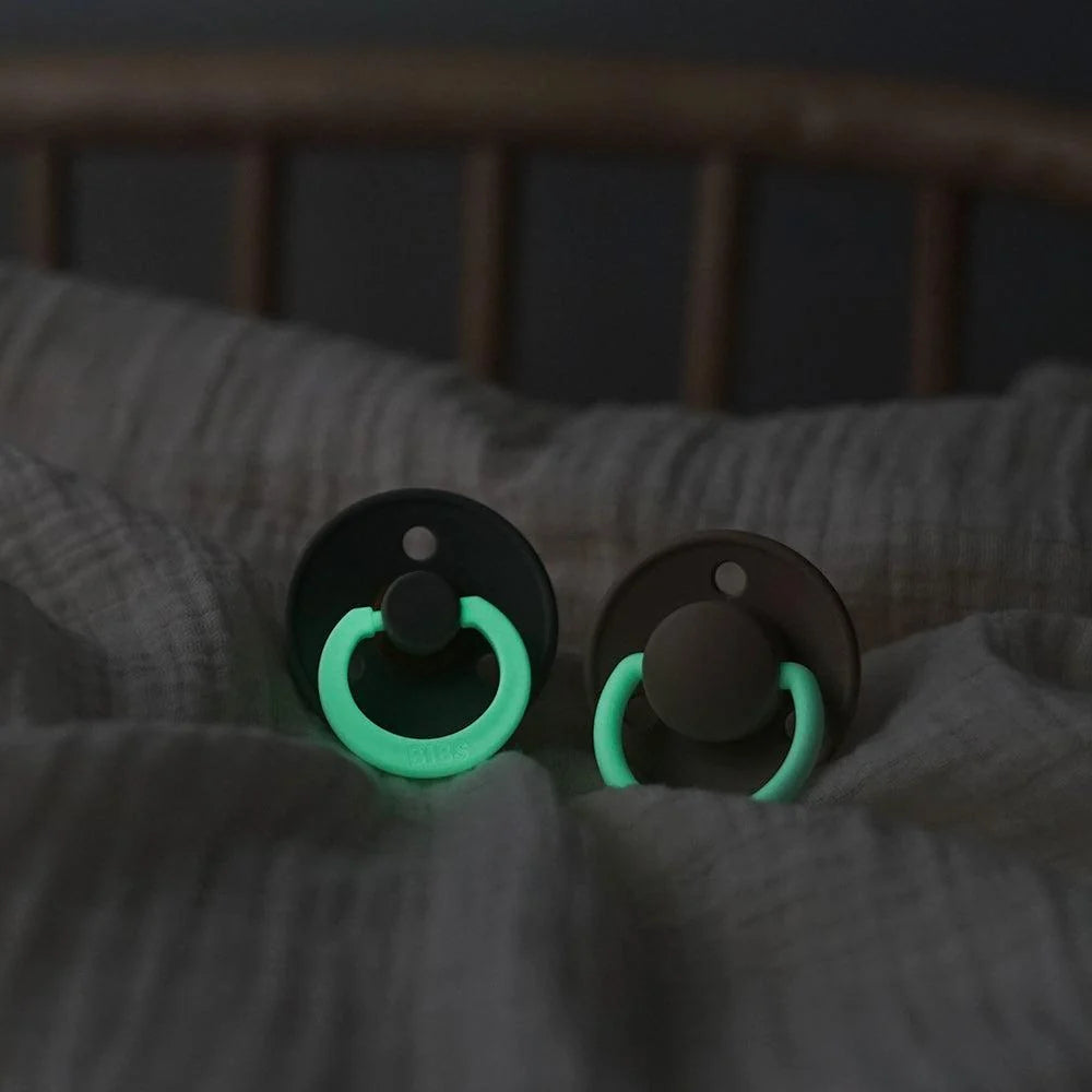 BIBS | Colour GLOW Pacifiers 2 Pack - Cloud
