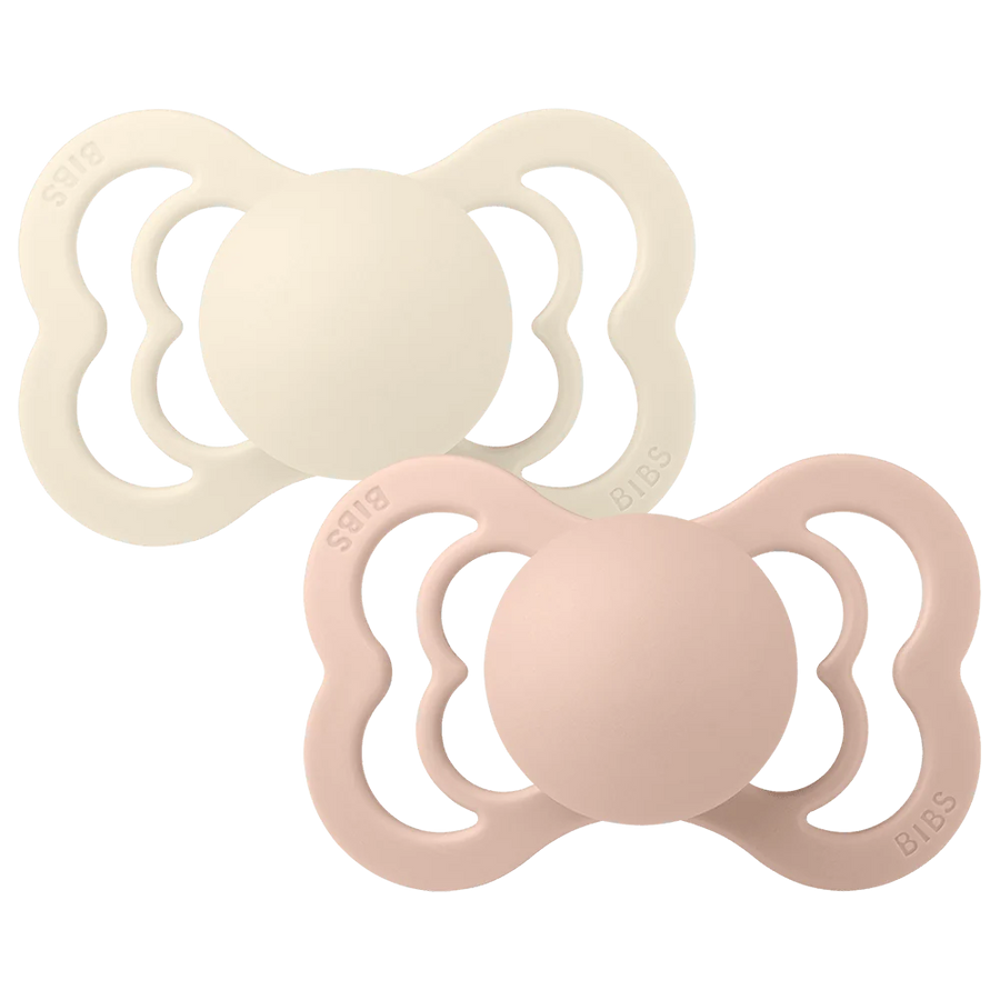 BIBS | Supreme Pacifiers 2 Pack - Ivory/Blush