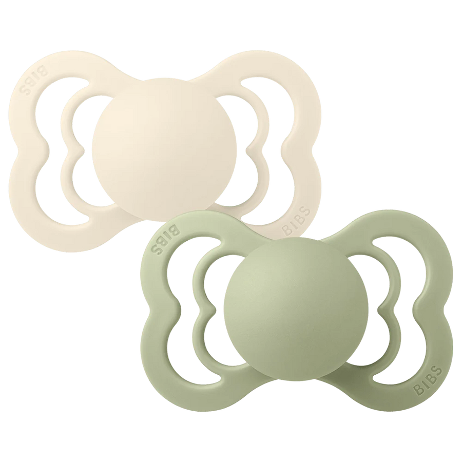 BIBS | Supreme Pacifiers 2 Pack - Ivory/Sage