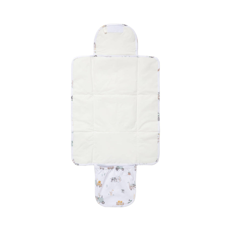Living Textiles | Waterproof Travel Change Mat - Tractor Ride