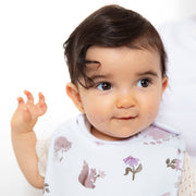 Living Textiles | 2pk Cotton Baby Bib Set | Mushroom House