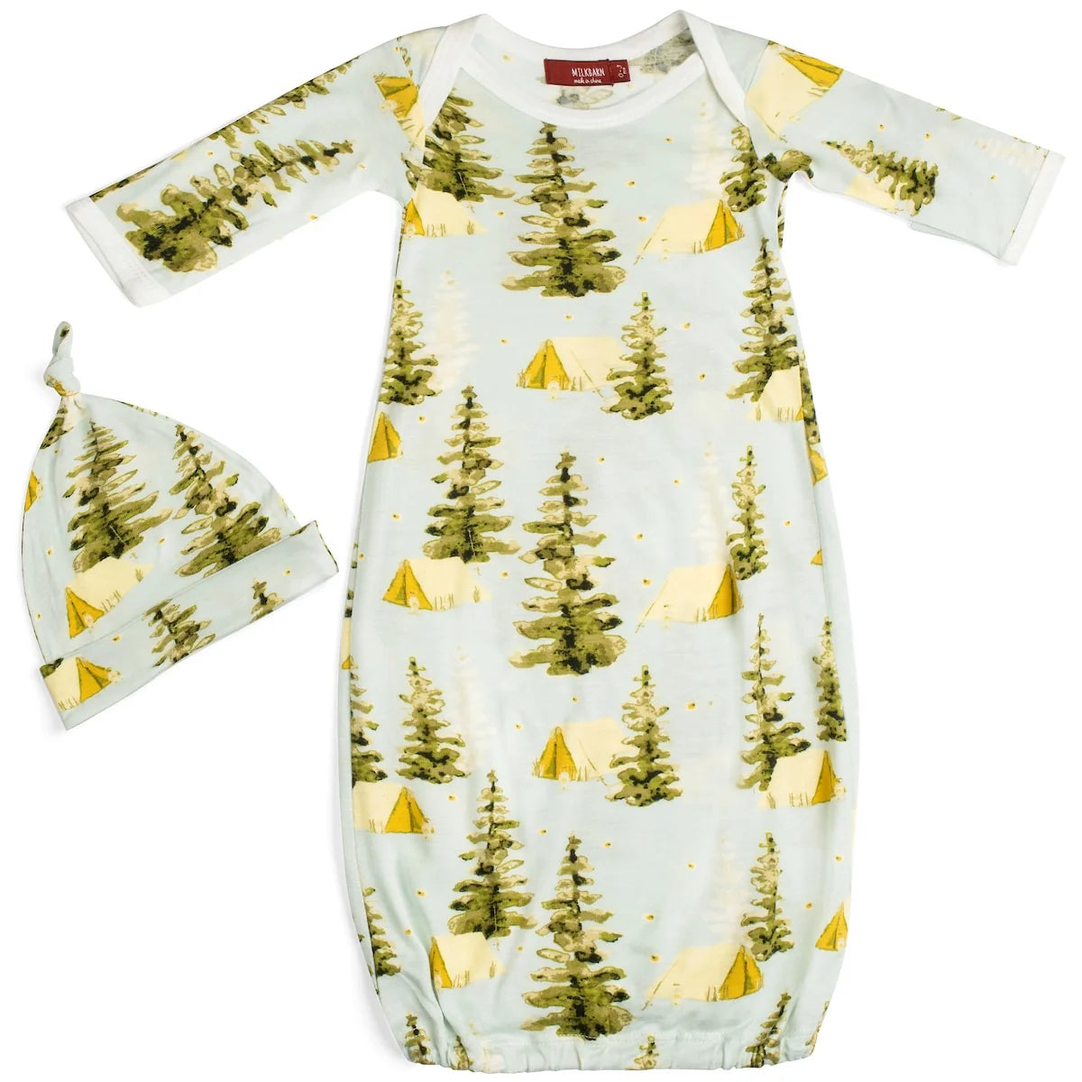Milkbarn | Newborn Camping Gown & Hat Set