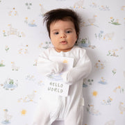 Living Textiles | 100% Premium Cotton Jersey Crib Sheet - Goosey Goosey