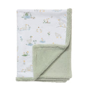 Living Textiles | Premium Cotton Baby Blanket w/ Plush Lining | Goosey Goosey