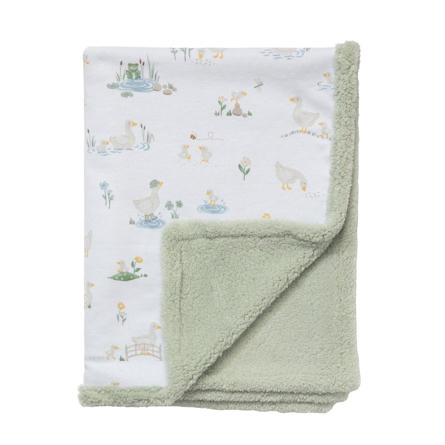 Living Textiles | Premium Cotton Baby Blanket w/ Plush Lining | Goosey Goosey