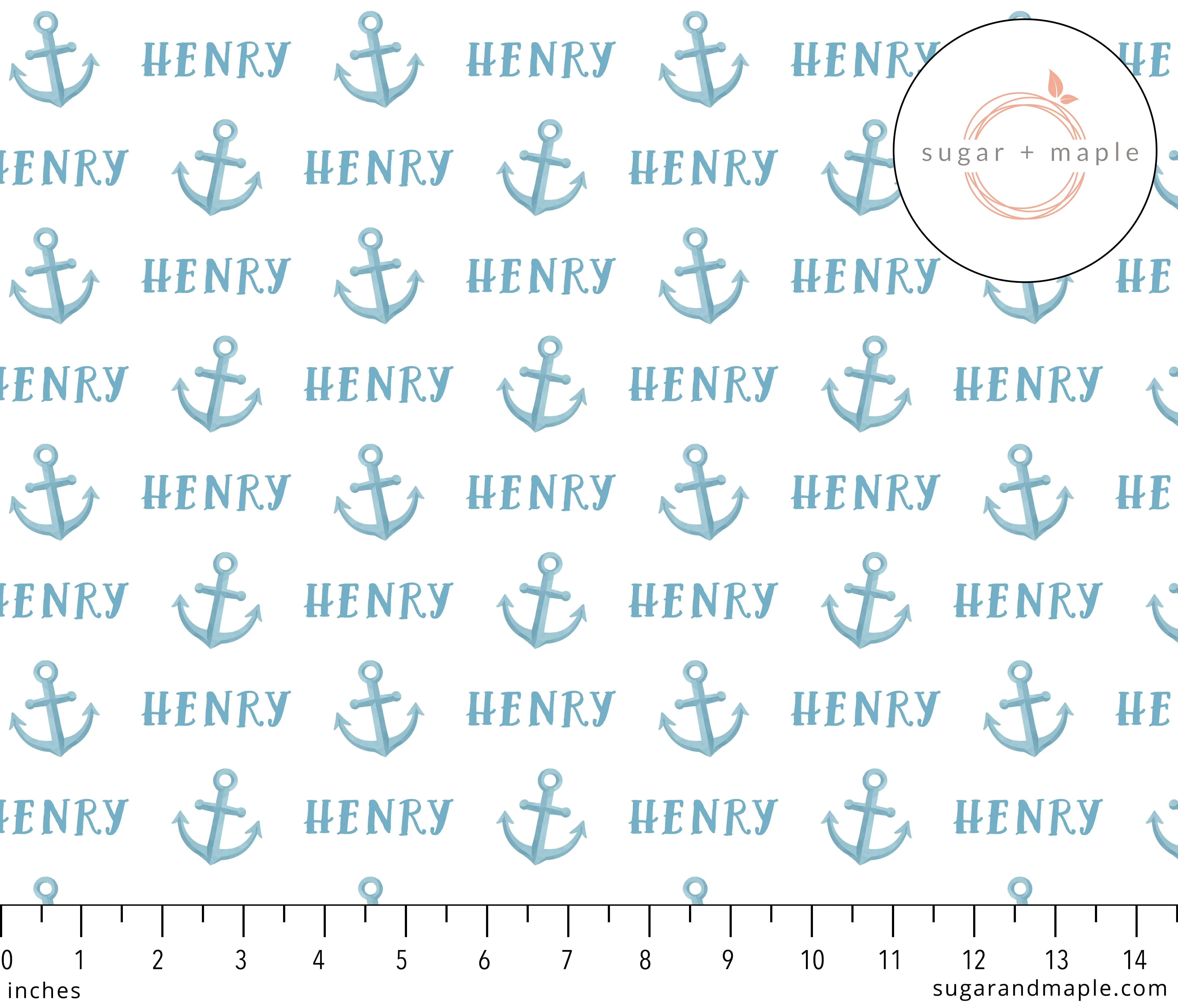 Sugar + Maple | Personalized Bib | Anchors