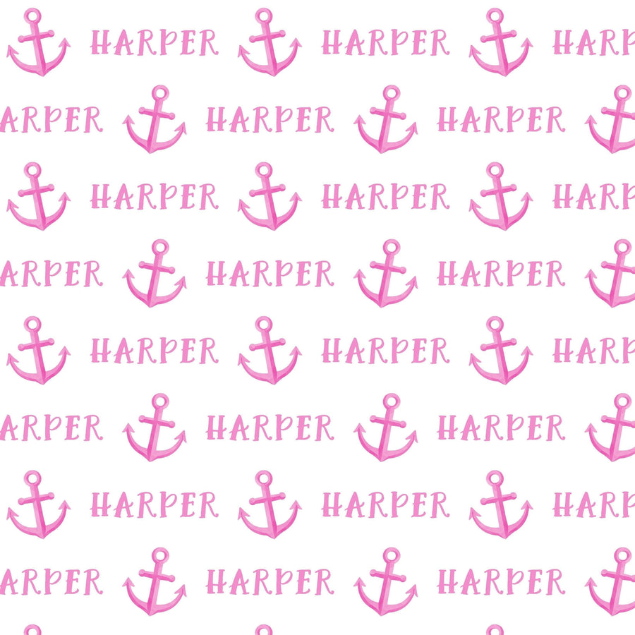 Sugar + Maple Plush Minky Fleece Personalized Blanket | Anchor