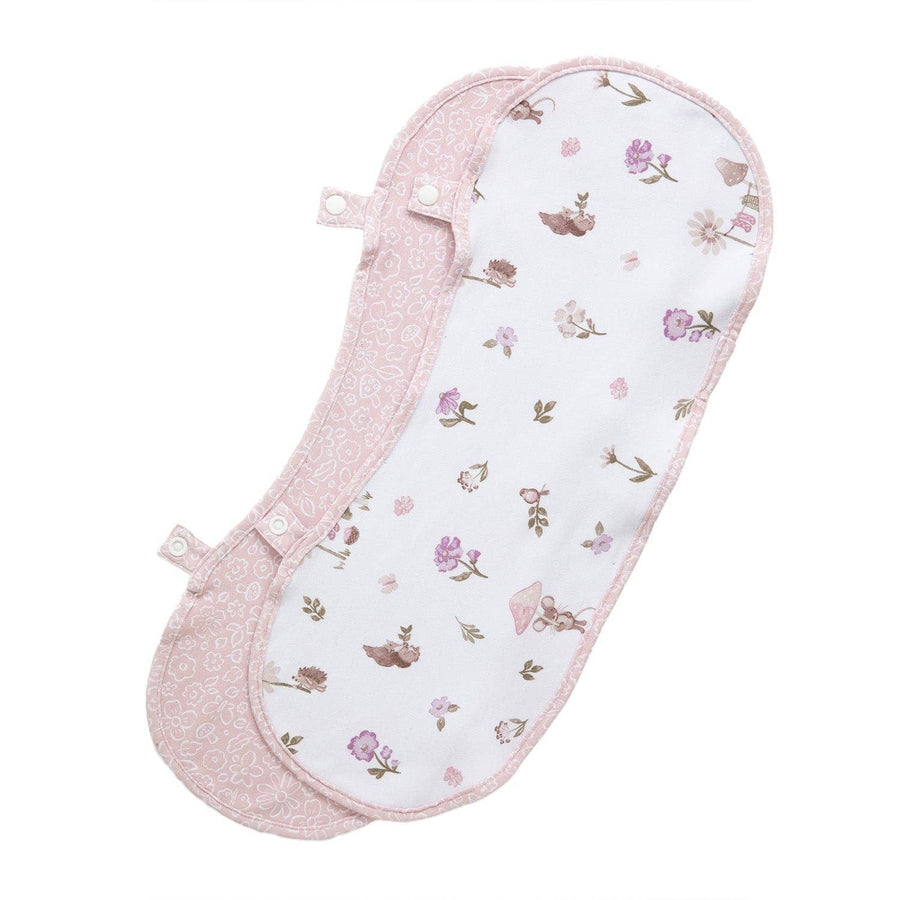 Living Textiles | 2PK Baby Bib Burp Cloth | Mushroom House