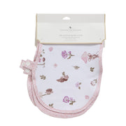 Living Textiles | 2PK Baby Bib Burp Cloth | Mushroom House