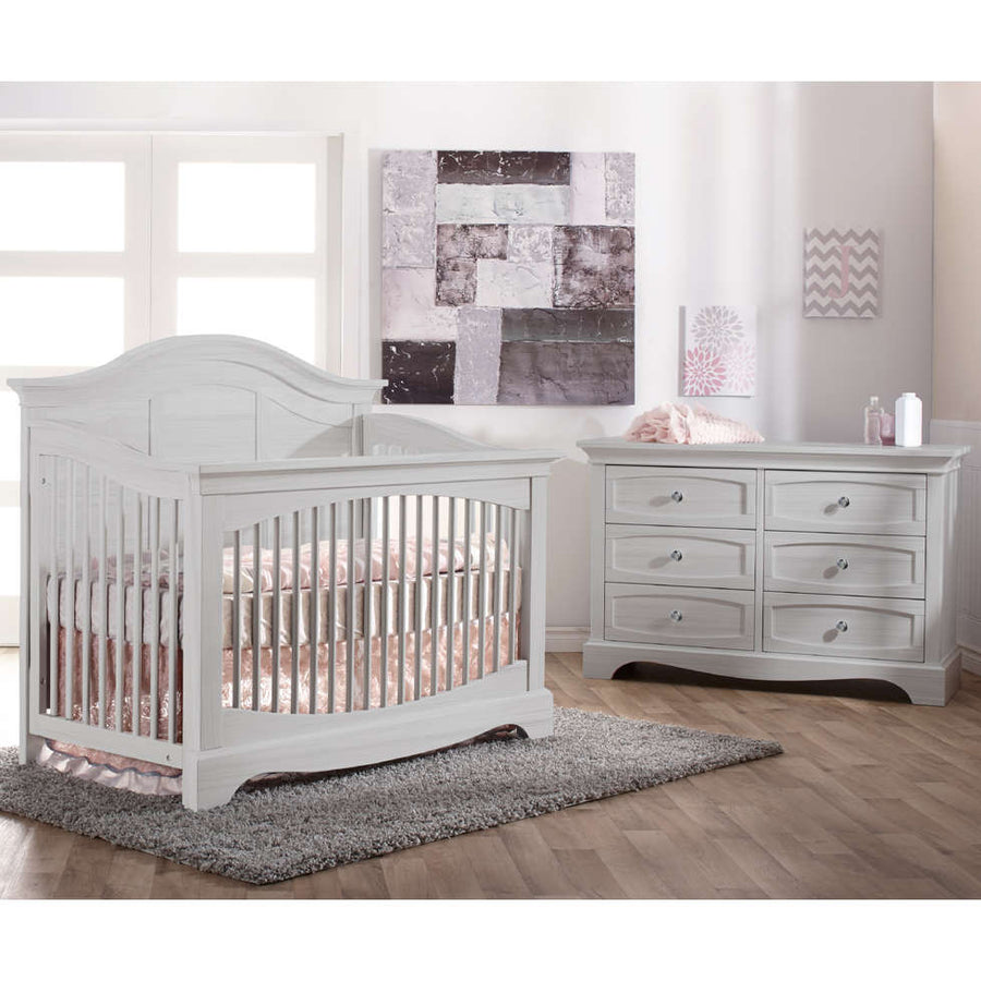 Pali Enna Forever Crib + Double Dresser + 5-Drawer Chest Set