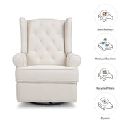 Namesake Harbour Electronic Recliner and Swivel Glider in Eco-Performance Fabric with USB port | Water Repellent & Stain Resistant