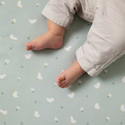 Living Textiles | 100% Premium Cotton Jersey Crib Sheet - Little Geese