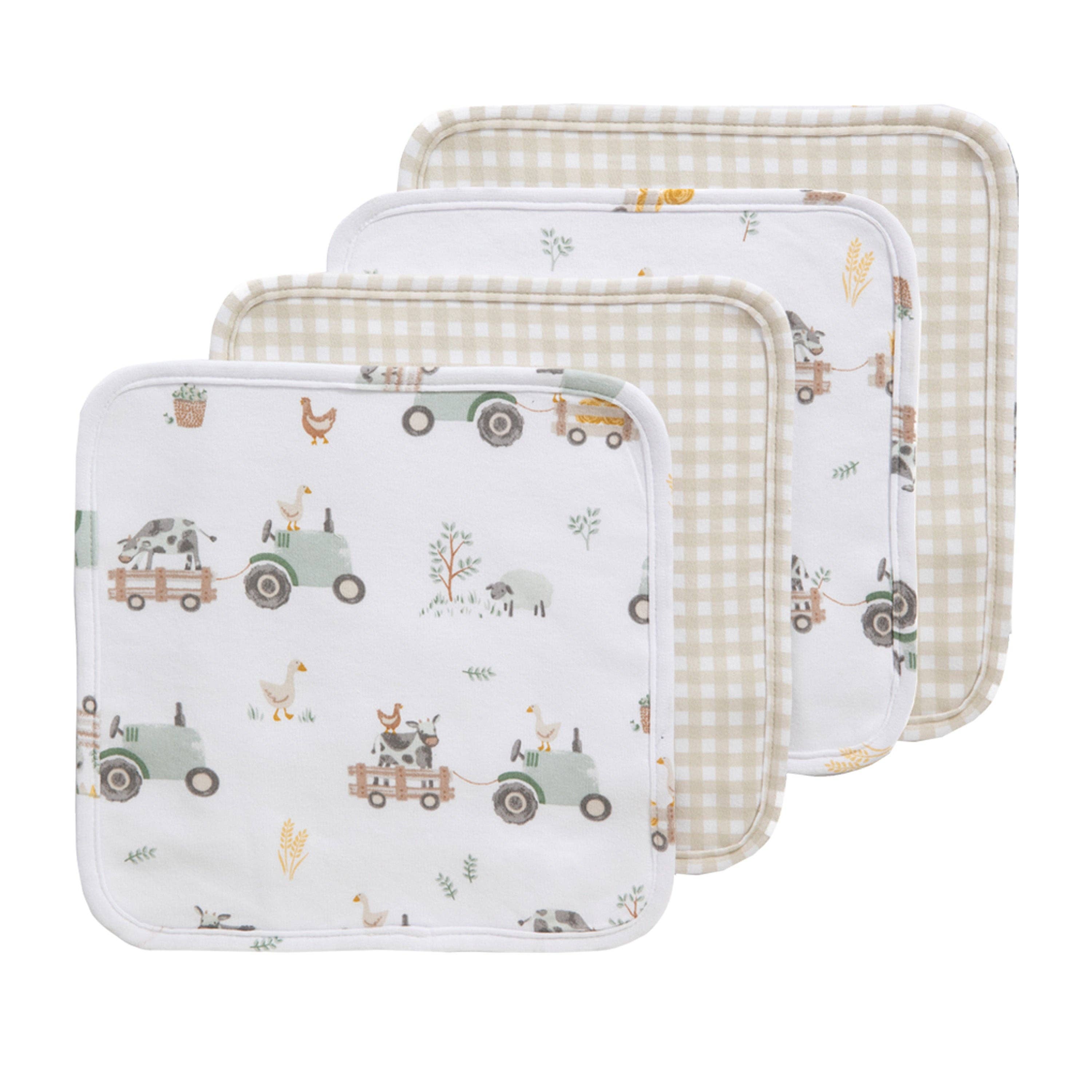 Living Textiles | 5pc 100% Cotton Bath Gift Set | Tractor Ride