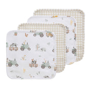 Living Textiles | 5pc 100% Cotton Bath Gift Set | Tractor Ride