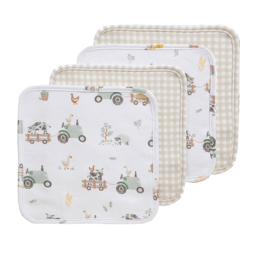 Living Textiles | 5pc 100% Cotton Bath Gift Set | Tractor Ride