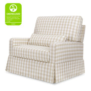 Namesake Crawford Pillowback Chair and a Half Comfort Swivel Glider