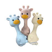 Sugar + Maple | Silicone Giraffe Rattle Teether