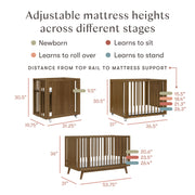 Babyletto Palma 8-in-1 Convertible All-Stages Crib with Bassinet & Toddler Bed Kits