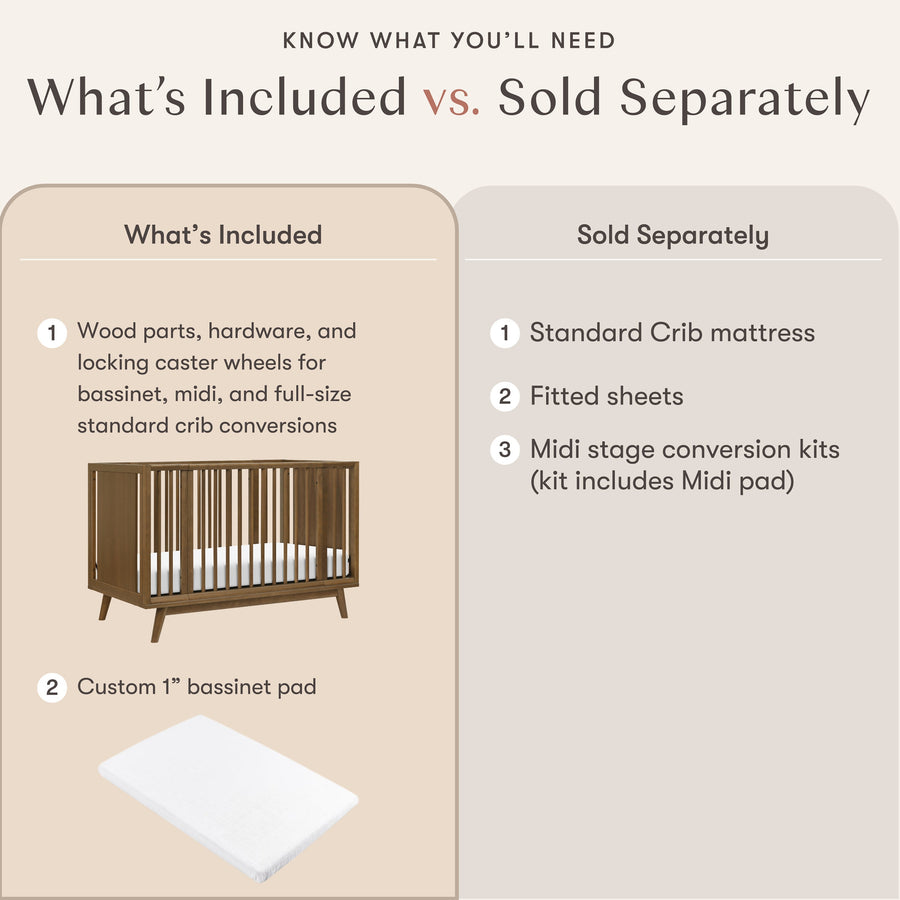 Babyletto Palma 8-in-1 Convertible All-Stages Crib with Bassinet & Toddler Bed Kits