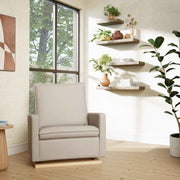 Babyletto Cali Pillowback Chair and a Half Glider in Eco-Performance Fabric | Water Repellent & Stain Resistant