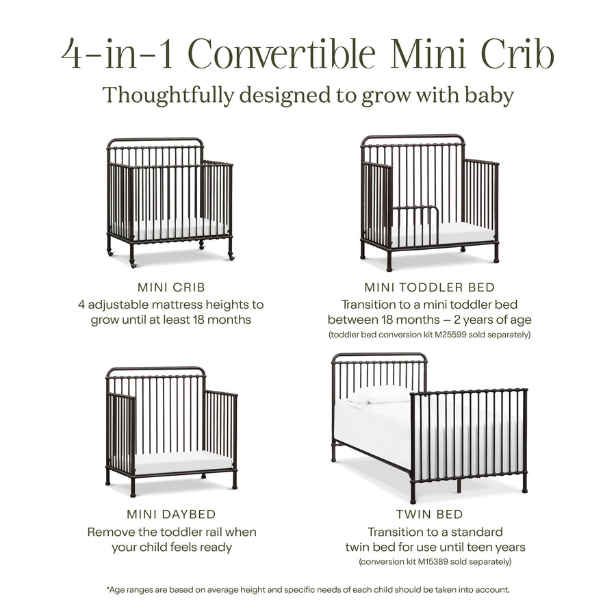 Namesake Winston 4-in-1 Convertible Mini Crib