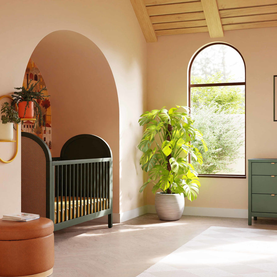 Babyletto Bondi Cane 3-in-1 Convertible Crib with Toddler Bed Conversion Kit