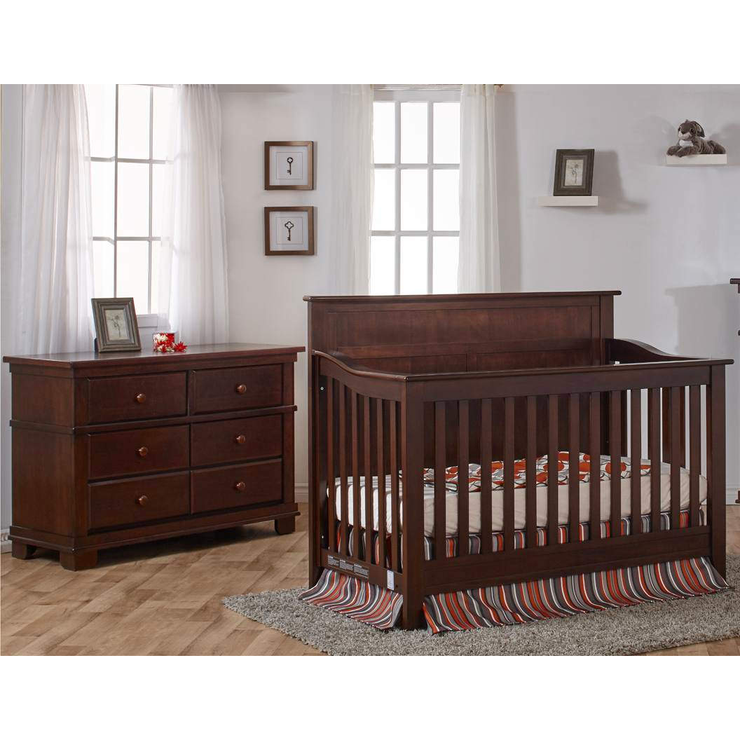 Pali | Napoli Flat-Top Forever Crib + Double Dresser Set