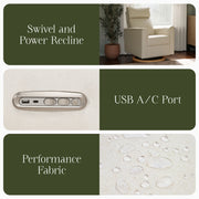 Namesake Willa Plus Power Glider Recliner + Power Headrest